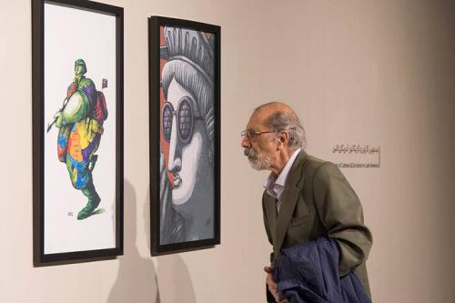 بازدید هنرمندان کاریکاتوریست از موزه هنرهای معاصر تهران