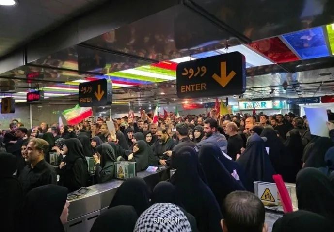 ثبت بالاتر از ۷ میلیون سفر با مترو تهران تا بامداد امروز