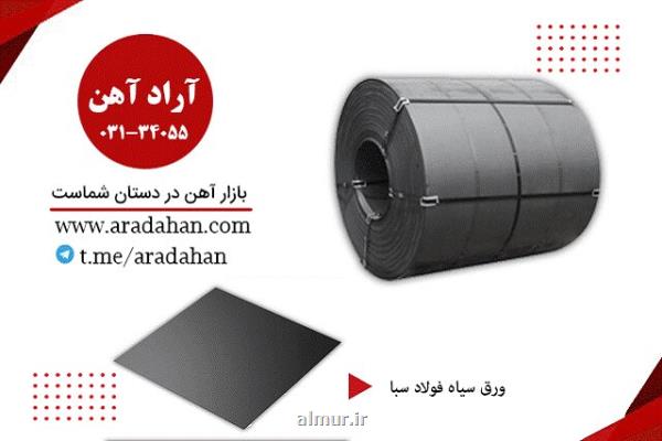 قیمت ورق سیاه فولاد سبا در آراد آهن